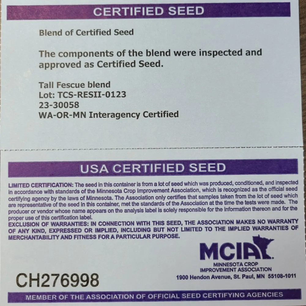 Twin City Seed | Resilience II | Elite Turf Type Tall Fescue Blend